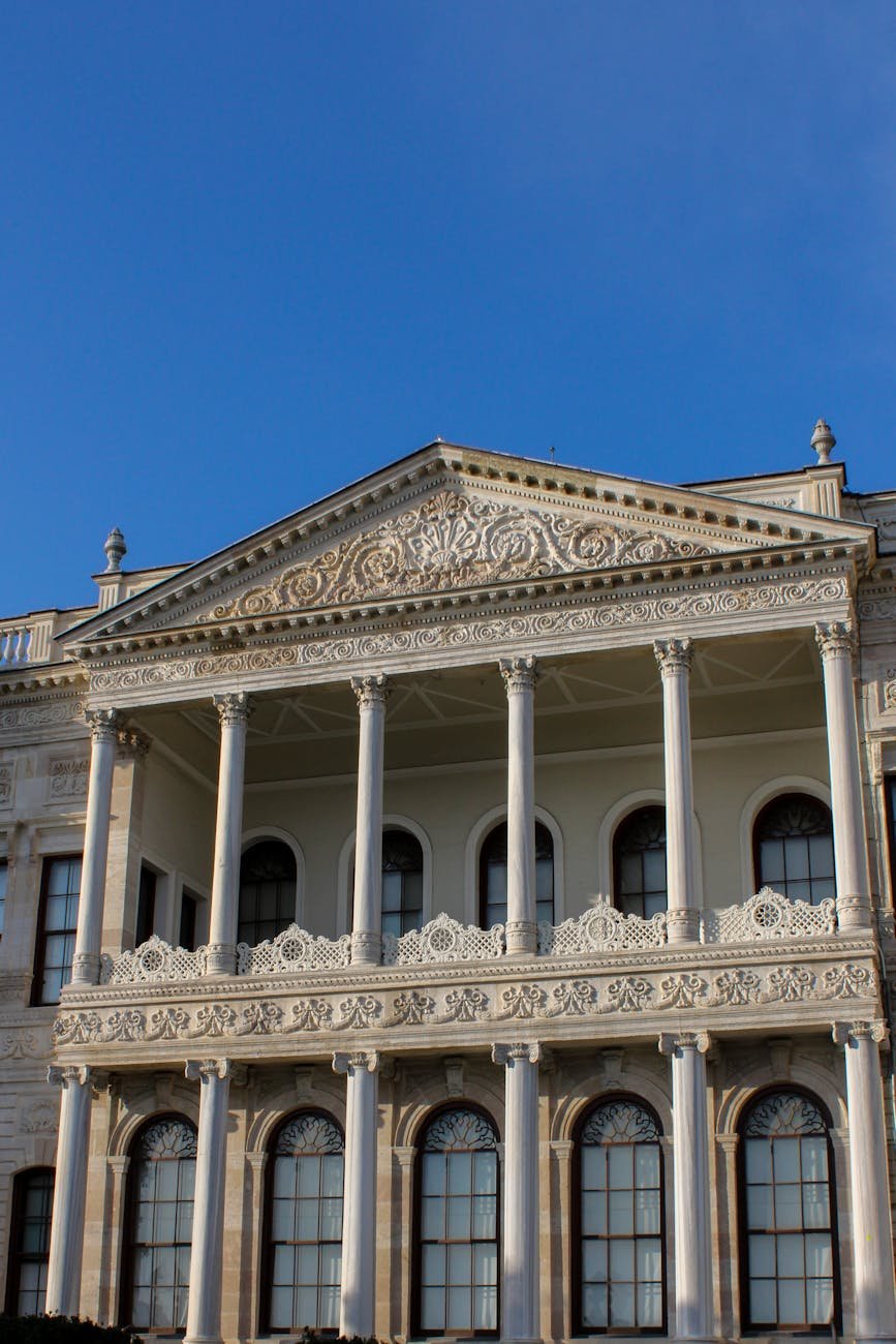 historic building with columns facade